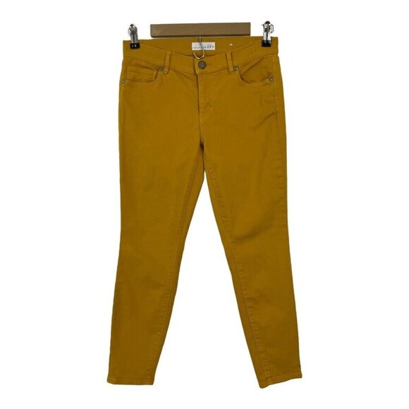 LOFT Womens Size 2 Mustard Yellow Cropped Jeans - Picture 1 of 5